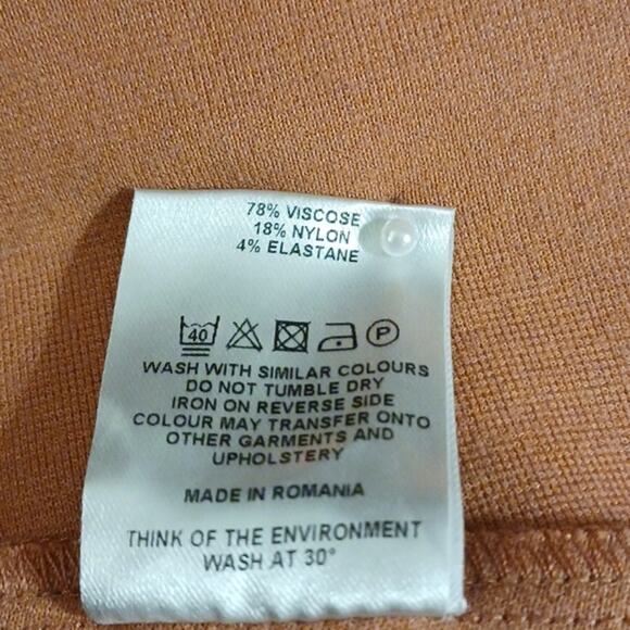 ASOS Women's Fit & Flare Peach Skater Midi Dress. Size 12 - Picture 8 of 9